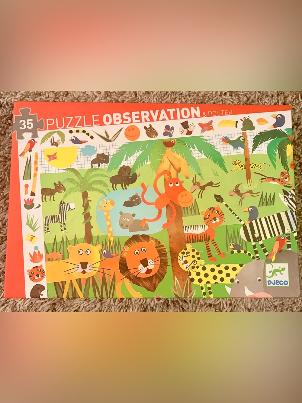 DJECO Jungle 35pc Observation Puzzle and Poster
